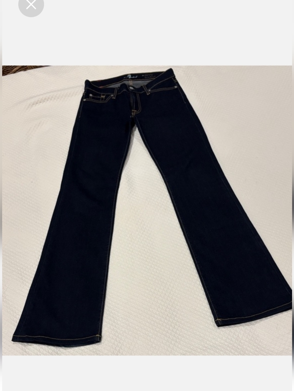 7 For All Mankind Dark Blue Flare Jeans Size 27